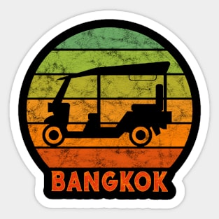 Bangkok Tuk Tuk On A Rainbow Of Colors Sticker